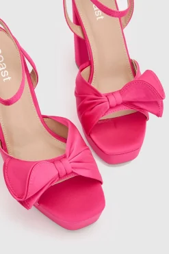 Sandales À Plateforme Et Talon Bloc Lillie Avec Détail De Volant En Satin