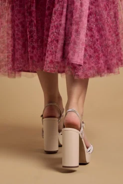 Oasis Sandales à Plateforme Mona en Synthétiquecuir Ornées à Talon Bloc Haut< Chaussures À Talons|Sandales