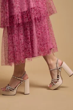 Oasis Sandales à Plateforme Mona en Synthétiquecuir Ornées à Talon Bloc Haut< Chaussures À Talons|Sandales