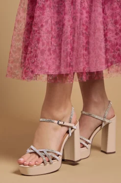 Oasis Sandales à Plateforme Mona en Synthétiquecuir Ornées à Talon Bloc Haut< Chaussures À Talons|Sandales