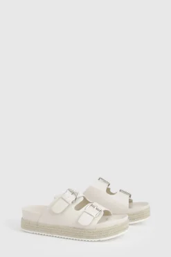 boohoo Sandales Plateformes À Double Bride Avec Détails Boucles< Sandales