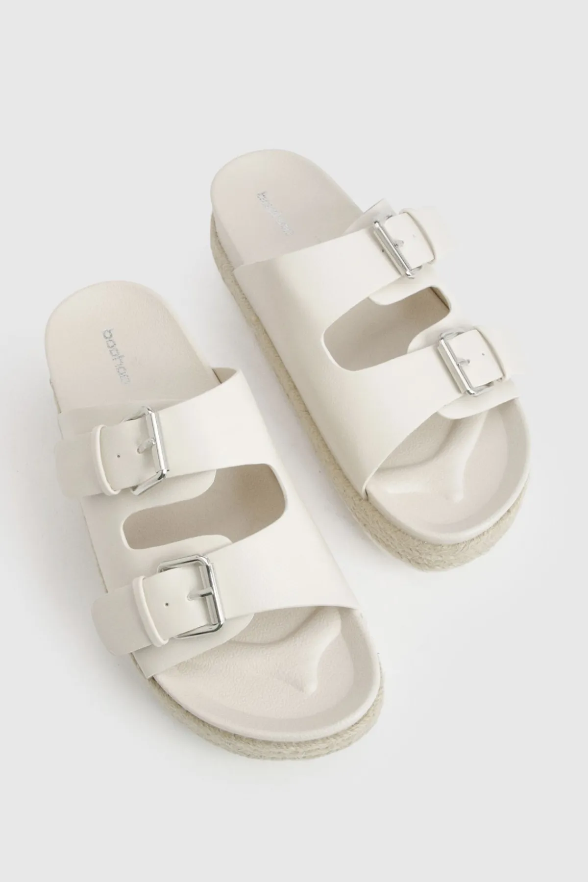 boohoo Sandales Plateformes À Double Bride Avec Détails Boucles< Sandales
