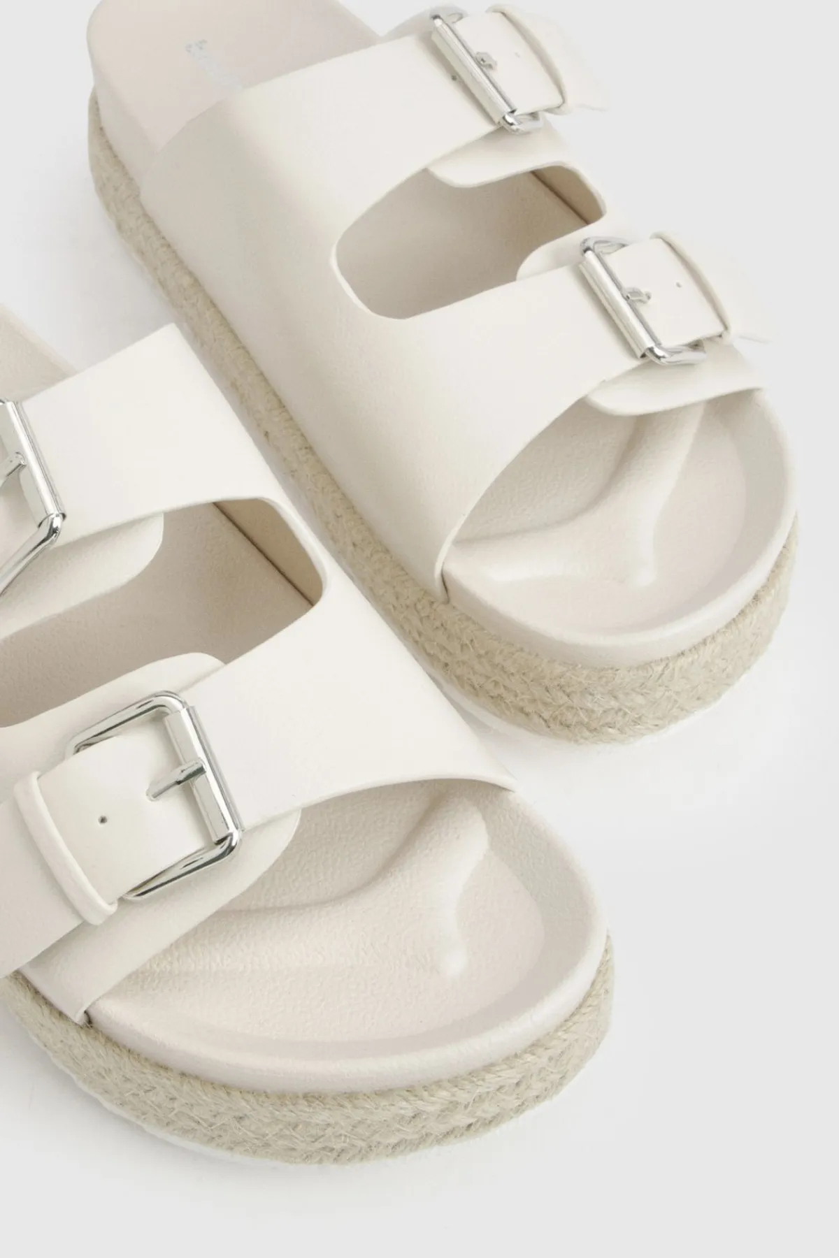 boohoo Sandales Plateformes À Double Bride Avec Détails Boucles< Sandales