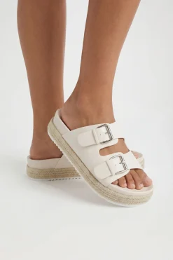 boohoo Sandales Plateformes À Double Bride Avec Détails Boucles< Sandales