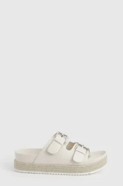 boohoo Sandales Plateformes À Double Bride Avec Détails Boucles< Sandales