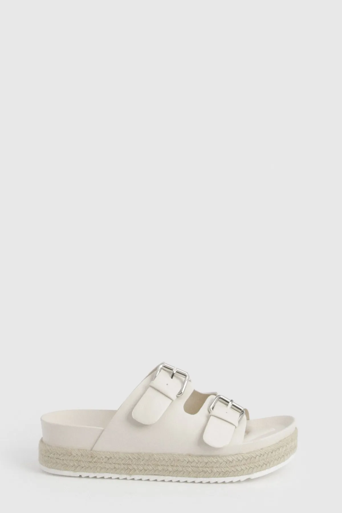 boohoo Sandales Plateformes À Double Bride Avec Détails Boucles< Sandales