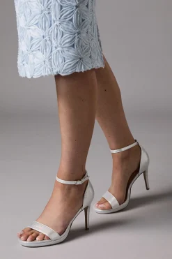 Sandales à Plateforme Talia en Textile Métallisé à Talons Hauts