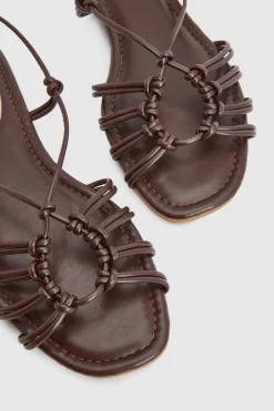 Sandales Plates À Bout Ouvert Clara En Synthétiquecuir À Lanières