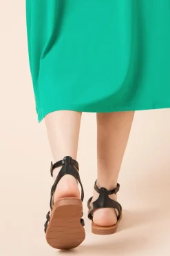Sandales Plates à Bride en T Figaro en synthétiquecuir