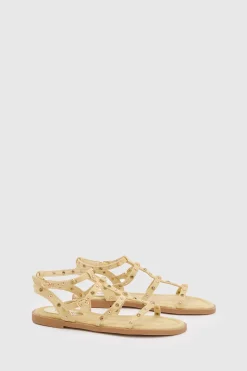 Sandales Plates De Gladiateur Luca En Synthétique Clouté