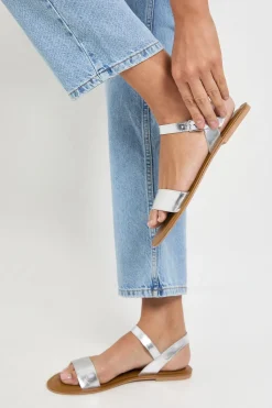 Dorothy Perkins Sandales Plates en Cuir Véritable Fidelia< Sandales