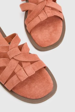 Sandales Plates À Enfiler Michelle En Synthétique Avec Détails Ajourés