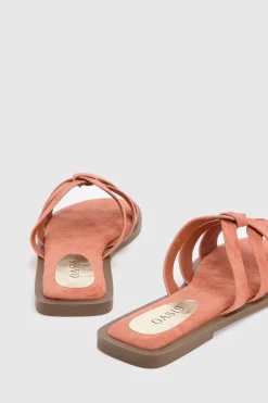 Sandales Plates À Enfiler Michelle En Synthétique Avec Détails Ajourés