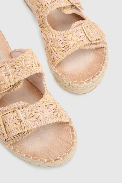 Oasis Sandales Plates Eva Style Espadrilles Brodées Avec Détail Boucle< Sandales|Chaussures Dorées