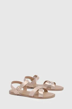 Sandales Plates Florence En Synthétiquecuir À Brides Croisées