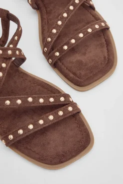 Sandales Plates Gladiateur En Synthétique Avec Clous Ellis
