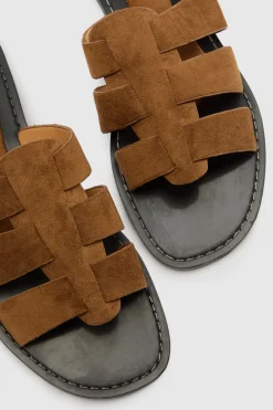 Sandales Plates Gladiateur En Synthétique