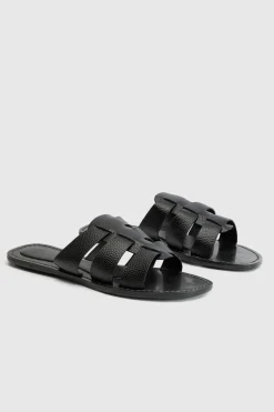 boohoo Sandales Plates Gladiateur Texturées< Sandales