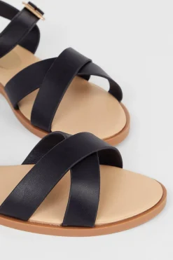 Dorothy Perkins Sandales Plates à Lanières Croisées Florence en synthétique< Sandales|Chaussures Dorées