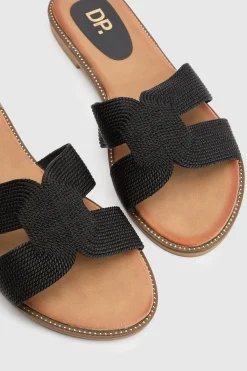 Dorothy Perkins Sandales Plates Riley À Brides Croisées En Textile< Sandales