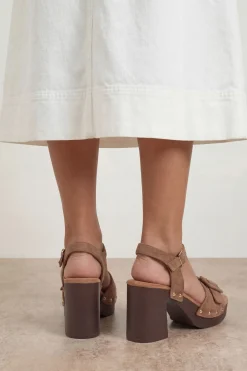 Sandales Regina À Plateforme Et Talon Bloc Haut En Synthétique Avec Détail Boucle