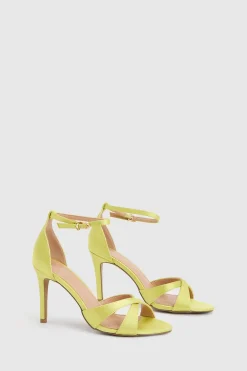 Sandales À Talon Aiguille Haut Cadenza En Satin Avec Brides Croisées