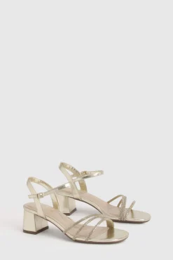 boohoo Sandales À Talon Bloc Large Ornées De Strass< Chaussures Festives|Chaussures À Talons