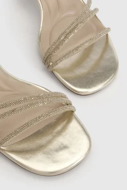 boohoo Sandales À Talon Bloc Large Ornées De Strass< Chaussures Festives|Chaussures À Talons