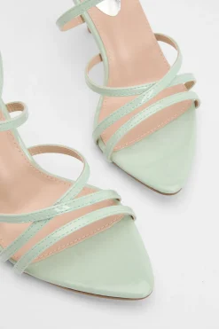 Sandales À Talons Aiguilles Hauts Helena En Synthétiquecuir Verni À Brides