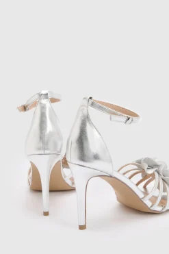Sandales À Talons Aiguilles Hauts Tia En Cuir À Brides Avec Corsage