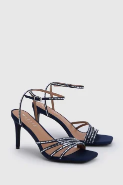 Sandales À Talons Aiguilles Hauts Sophie Ornées De Satin