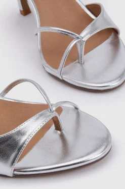 Oasis Sandales À Talons Aiguilles Katie En Synthétique Métallisé Avec Bride Entre-orteils Et Bride Arrière< Chaussures À Talons|Sandales