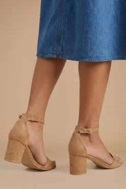 Sandales À Talons Bloc Catty En Synthétique À Deux Brides