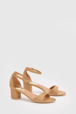 Sandales À Talons Bloc Catty En Synthétique À Deux Brides