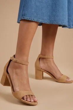 Sandales À Talons Bloc Catty En Synthétique À Deux Brides