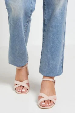 Wallis Sandales À Talons Bloc Moyen Samiyas Coupe Large En Synthétique À Brides Croisées< Chaussures À Talons|Sandales