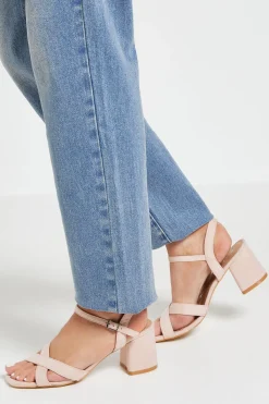 Wallis Sandales À Talons Bloc Moyen Samiyas Coupe Large En Synthétique À Brides Croisées< Chaussures À Talons|Sandales