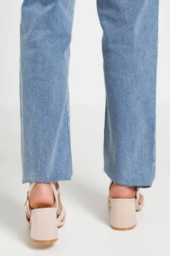 Wallis Sandales À Talons Bloc Moyen Samiyas Coupe Large En Synthétique À Brides Croisées< Chaussures À Talons|Sandales
