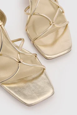 Sandales À Talons Carrés Avec Nœud Et Brides