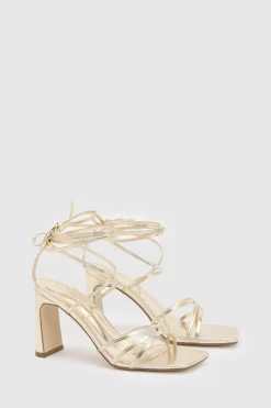 boohoo Sandales À Talons Carrés Hauts Métalliques Avec Lanières Entrecroisées< Chaussures Festives|Chaussures À Talons