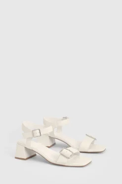 boohoo Sandales À Talons Carrés Larges Avec Boucles Et Double Bride< Chaussures À Talons