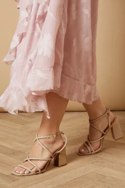 Oasis Sandales à Talons Hauts Carrés à Brides Molly en synthétiquecuir< Chaussures À Talons|Sandales