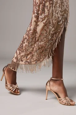 Sandales à Talons Hauts Tilda en synthétiquecuir avec Devant Tressé - Coupe Large