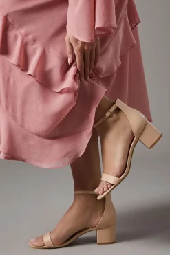 Coast Sandales Thelma à Talon Bloc Moyen en synthétique avec Bride Cheville< Chaussures À Talons|Sandales