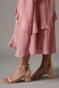 Coast Sandales Thelma à Talon Bloc Moyen en synthétique avec Bride Cheville< Chaussures À Talons|Sandales