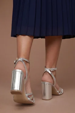 Coast Sandales Trudie en Synthétique à Talon Bloc Haut avec Motif Treillis< Chaussures À Talons|Sandales