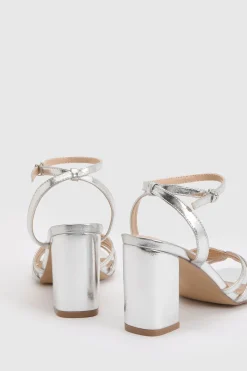 Coast Sandales Trudie en Synthétique à Talon Bloc Haut avec Motif Treillis< Chaussures À Talons|Sandales