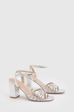 Coast Sandales Trudie en Synthétique à Talon Bloc Haut avec Motif Treillis< Chaussures À Talons|Sandales