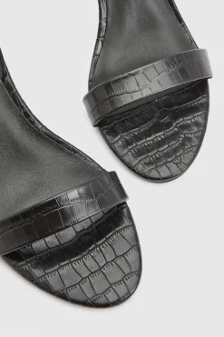KarenMillen Sandale À Talon Avec Brides En Cuir Imprimé Croco< Chaussures À Talons