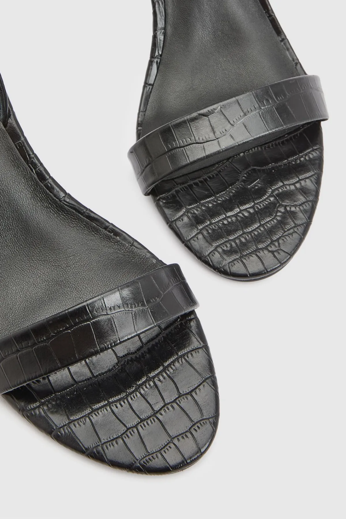 KarenMillen Sandale À Talon Avec Brides En Cuir Imprimé Croco< Chaussures À Talons